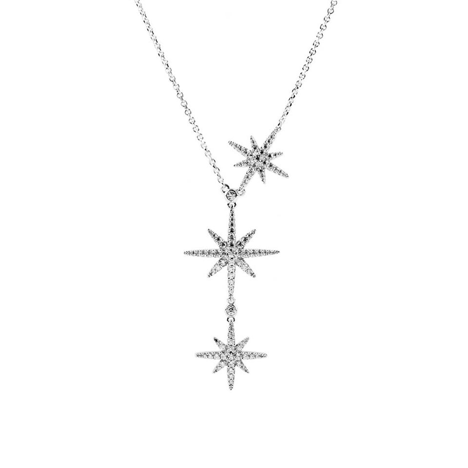 APM Triple Météorites Adjustable Necklace - Silver #AC3350OX