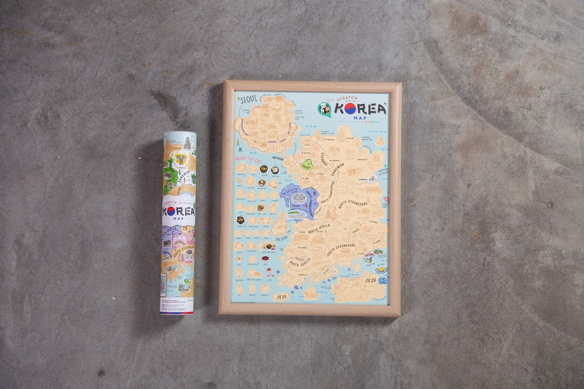 韓國旅行刮刮地圖 Korea Scratch Map(內附刮刮片)