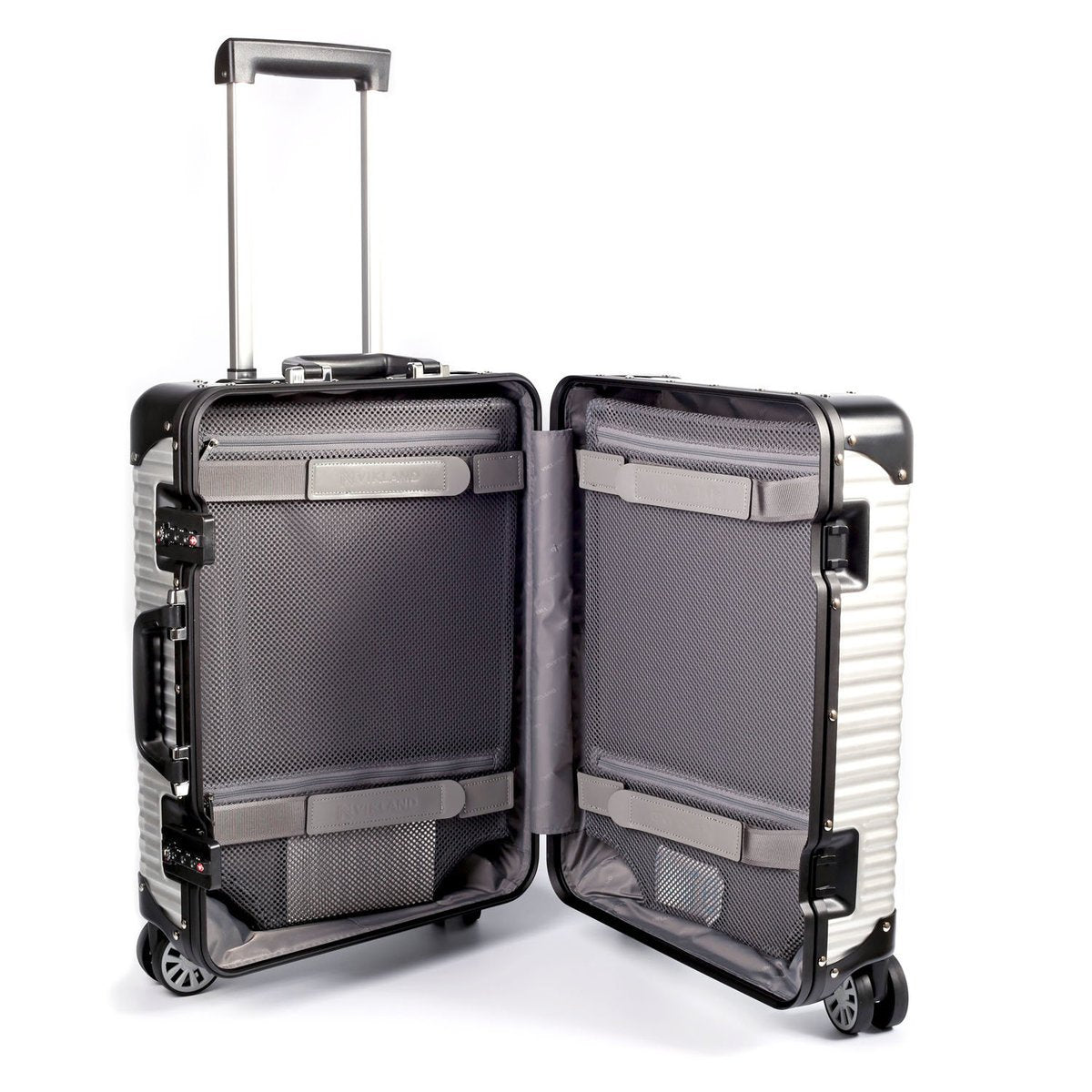 Lanzzo aluminum travel suitcase outlet
