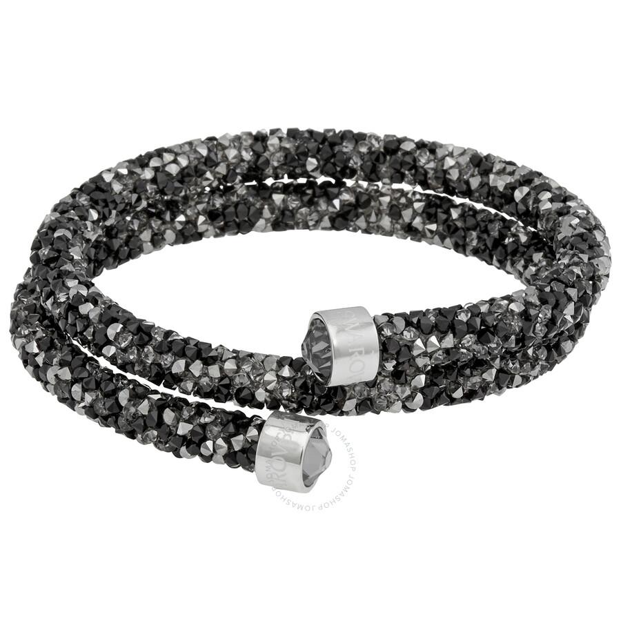 Stardust Bracelet Swarovski Crystaldust Double Bangle Black