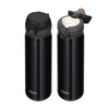 膳魔師Thermos JNL-504系列進口不鏽鋼便攜保溫水壺 - 五色可選（白/黑/粉/紅/藍) Products Thermos JNL-504 Stainless Steel Portable Insulated Water Bottle Pearl Black Side View