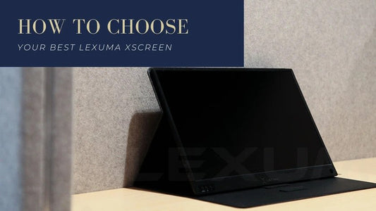 Lexuma XScreen Portable Monitor dual screen setting blog comparison on with or without built-in battery cover photo