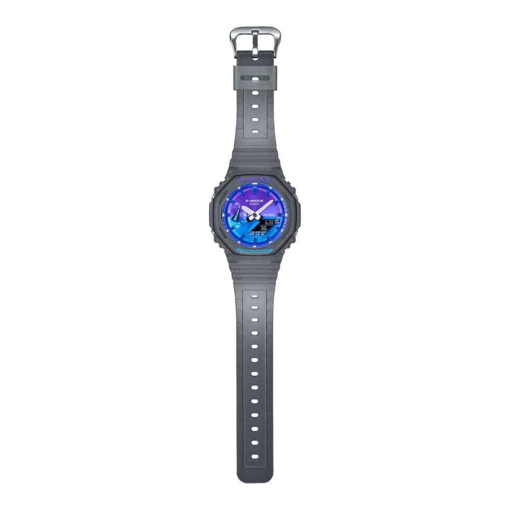 卡西歐 GA-2100FLS-8A2DR - 錶帶特寫