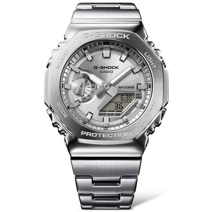 Casio G-Shock 銀色八角形不鏽鋼指針數碼手錶 GM-2110D-7A - detail photo 2