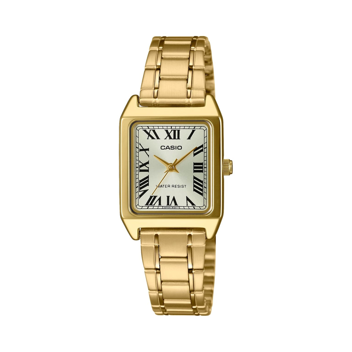 Casio 女裝金色方形羅馬數字錶面不鏽鋼手錶 LTP-V007G-9BUDF - main product photo