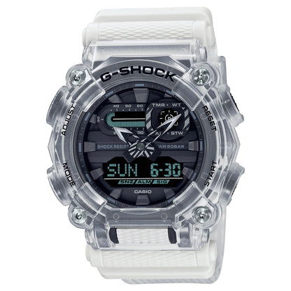 CASIO GA-900SKL-7AER G-Shock 200M 防水 防震 - 鏤空錶款，正面白色背景