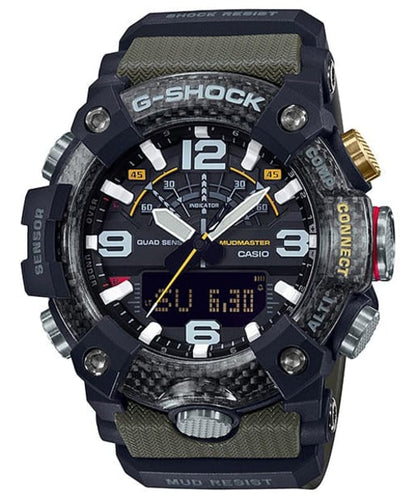 CASIO GG-B100-1A3DR G-Shock 樹脂錶帶 200米防水 - 手錶正面圖，白色背景