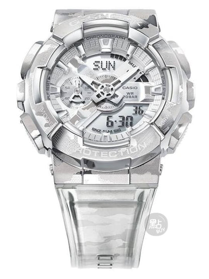 CASIO GM-110SCM-1AER 類比-數位 GM-110 Series 手錶 - 計時碼錶小錶盤正面特寫