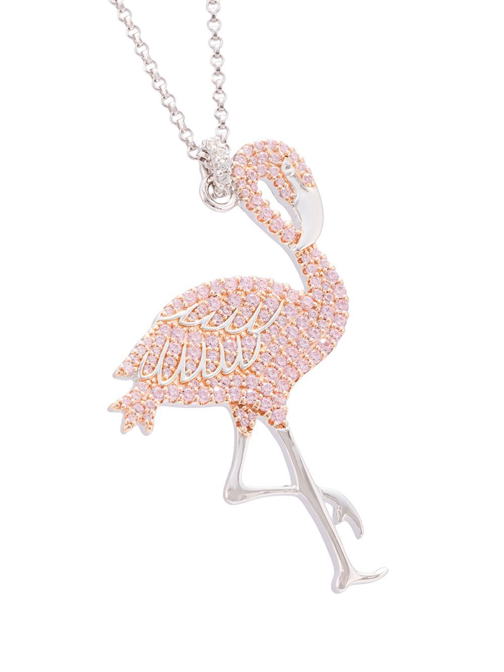 APM Flamingo Adjustable Necklace - Silver #AC3922XORW\
