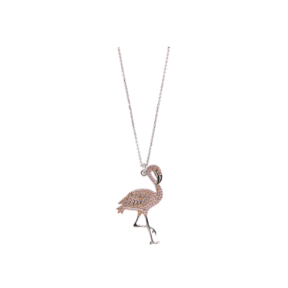 APM Flamingo Adjustable Necklace - Silver #AC3922XORW