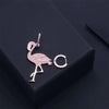 APM AE10582ORW Asymmetric Flamingo Earring And Hoop earring