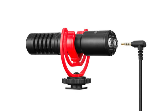 點Buy 博雅 BOYA BY-MM1+ 增强版 麥克風 收音 拍攝工作 手機拍攝 單反相機外置咪  Super-cardioid Condenser Shotgun Microphone compatible for smartphones, tablets, DSLRs, consumer camcorder PCs with furry windshield foam windshield durable mental construction with anti-shock mount 手機直播 耳機監聽