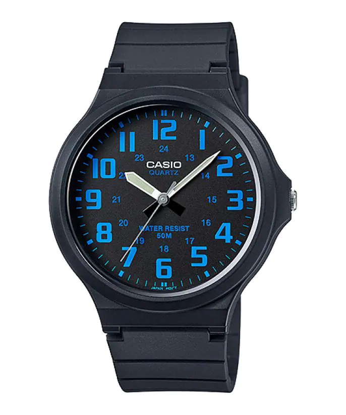CASIO Analog Quartz Black Resin Men's Watch #MW-240-2BVDF