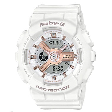 CASIO BABY-G Womens Analogue-Digital Quartz Watch with Resin Strap #BA-110RG-7AER