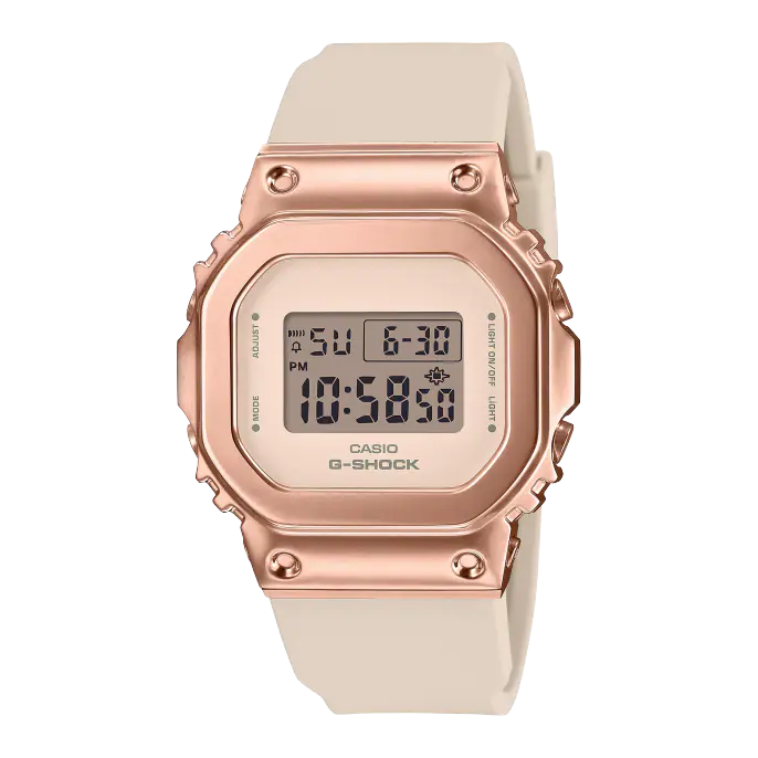 CASIO G-SHOCK for Women Digital Pink Gold Dial Women's Watch #GM-S5600PG-4DR