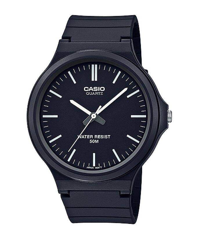 CASIO Men's Core Black Resin Japanese Quartz Fashion Watch #MW-240-1EVDF