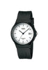 CASIO Unisex Black Resin Quartz Watch with White Dial #MW-59-7EVDF