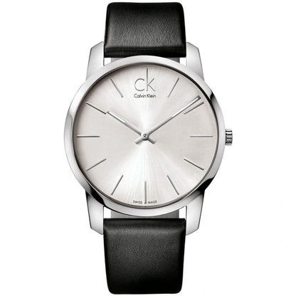 NEW Calvin Klein City Leather Unisex Watches - Silver K2G231C6 全新 Calvin Klein City 皮革男女通用手錶 - 銀色 K2G231C6
