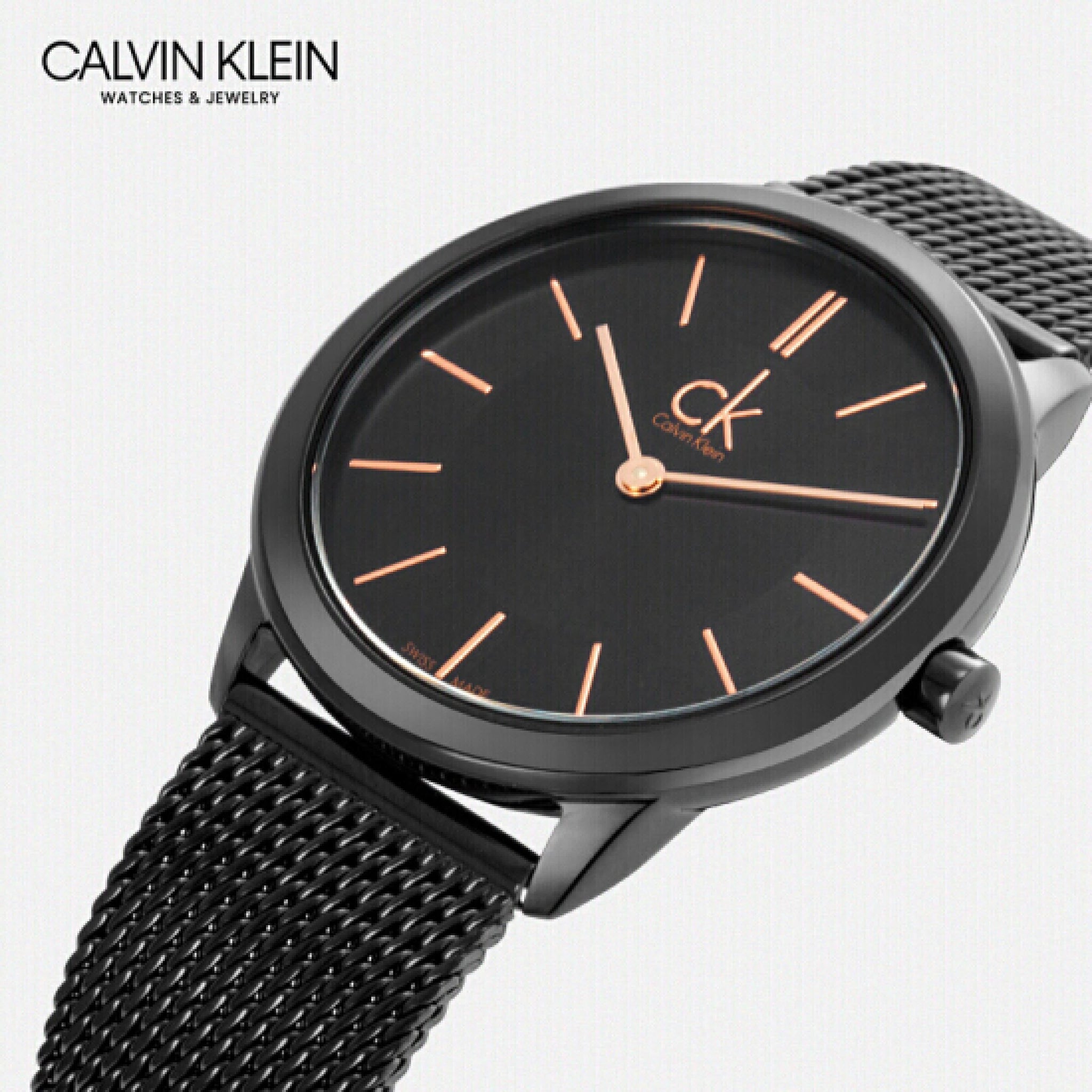 NEW Calvin Klein Minimal PVD Unisex Watches - Black K3M22421 全新 Calvin Klein Minimal PVD 男女通用手錶 - 黑色 K3M22421