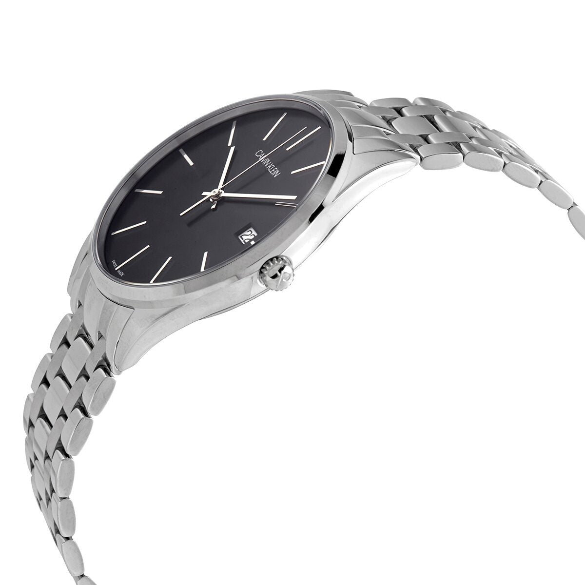 NEW Calvin Klein Time Steel Mens Watches - Black Dial K4N21141 全新 Calvin Klein Time 鋼製男士手錶 - 黑色錶盤 K4N21141