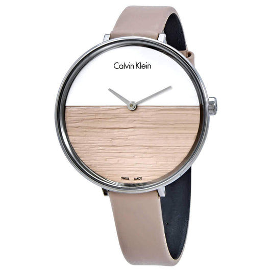 NEW Calvin Klein Rise Leather Ladies Watches - Pink K7A231XH 全新 Calvin Klein Rise 皮革女士手錶 - 粉色 K7A231XH