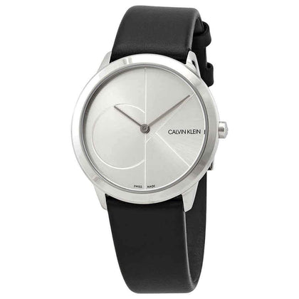 NEW Calvin Klein Minimal Leather Ladies Watches - Black K3M221CY 全新 Calvin Klein Minimal皮革女士手錶 - 黑色 K3M221CY