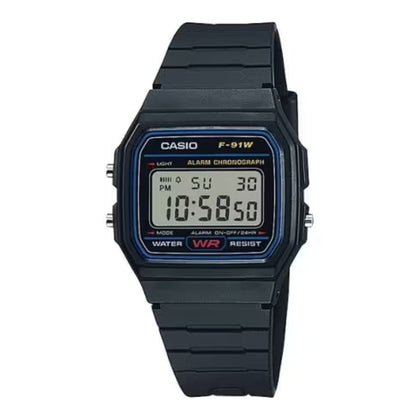 Casio Standard Micro-light Black Watch F-91W-1DG