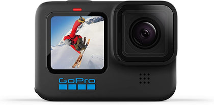 GoPro HERO10 Black - Waterproof Action Camera with Front LCD and Touch Rear Screens｜5.3K 60 Ultra HD Video｜23MP Photos｜1080p Live Streaming - front