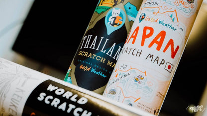 Japan Scratch Travel Map - Travel to Japan decoration stationery日本旅行刮刮地圖（內附刮刮片） all