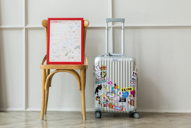 Japan Scratch Travel Map - Travel to Japan decoration stationery日本旅行刮刮地圖（內附刮刮片） luggage