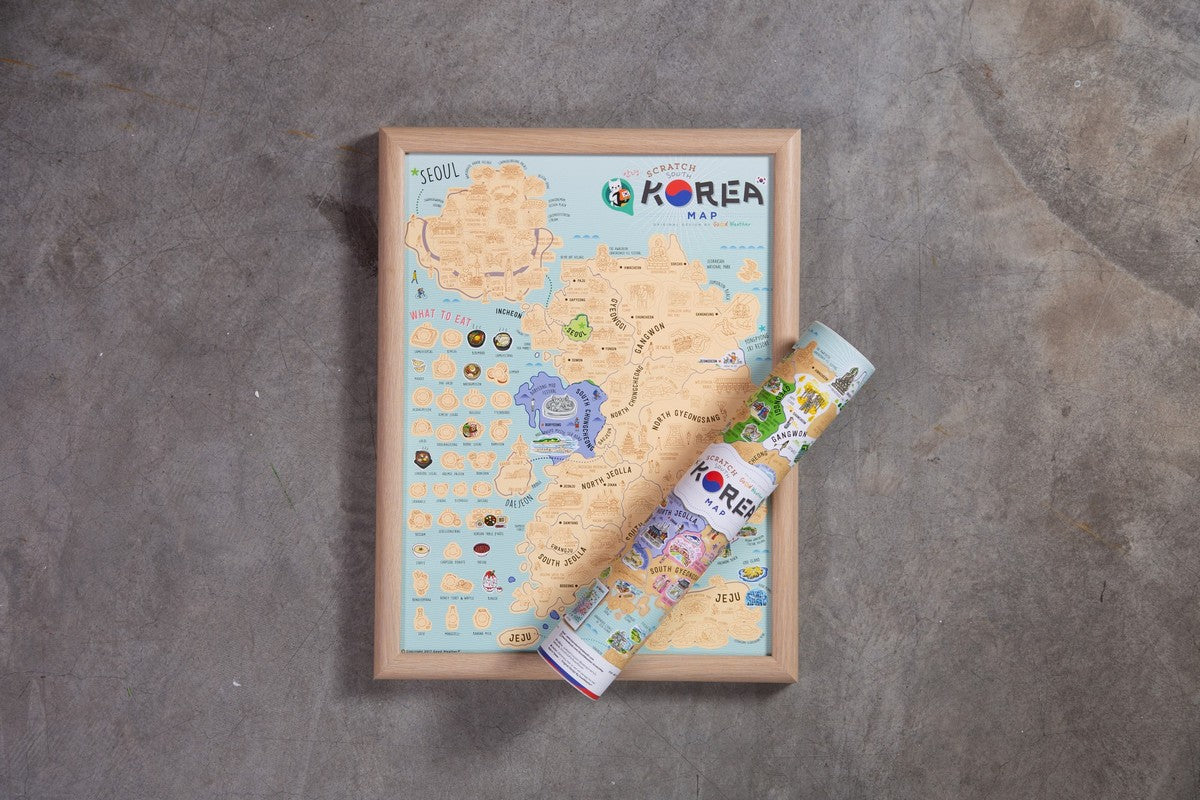 韓國旅行刮刮地圖 Korea Scratch Map（內附刮刮片）