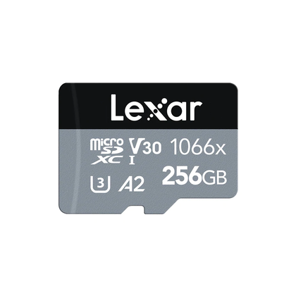 Lexar Professional 1066X Microsdxc UHS-I 256GB memory card (not attached adapter)