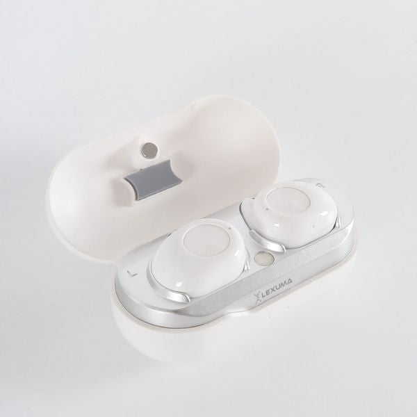 Lexuma XBud True Wireless TWS In-Ear Bluetooth Sports Earbuds earphone headphone  [With Charging Case] - white charging case
