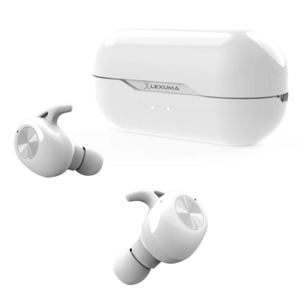 Lexuma XBud True Wireless TWS In-Ear Bluetooth Sports Earbuds earphone headphone  [With Charging Case] -  white