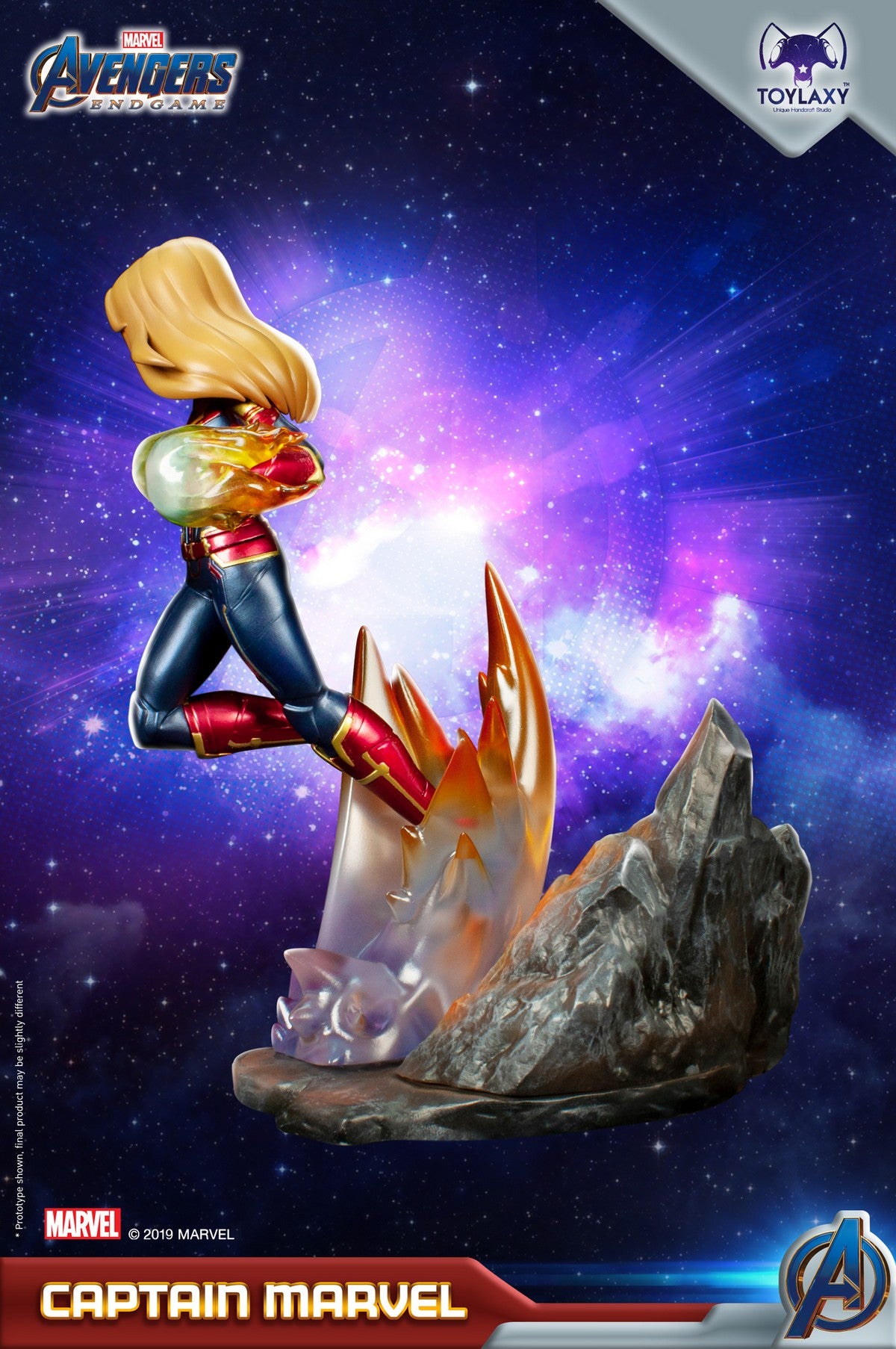 漫威復仇者聯盟：Marvel隊長正版模型手辦人偶玩具 Marvel's Avengers: Endgame Premium PVC Captain Marvel official figure toy wave 2  side