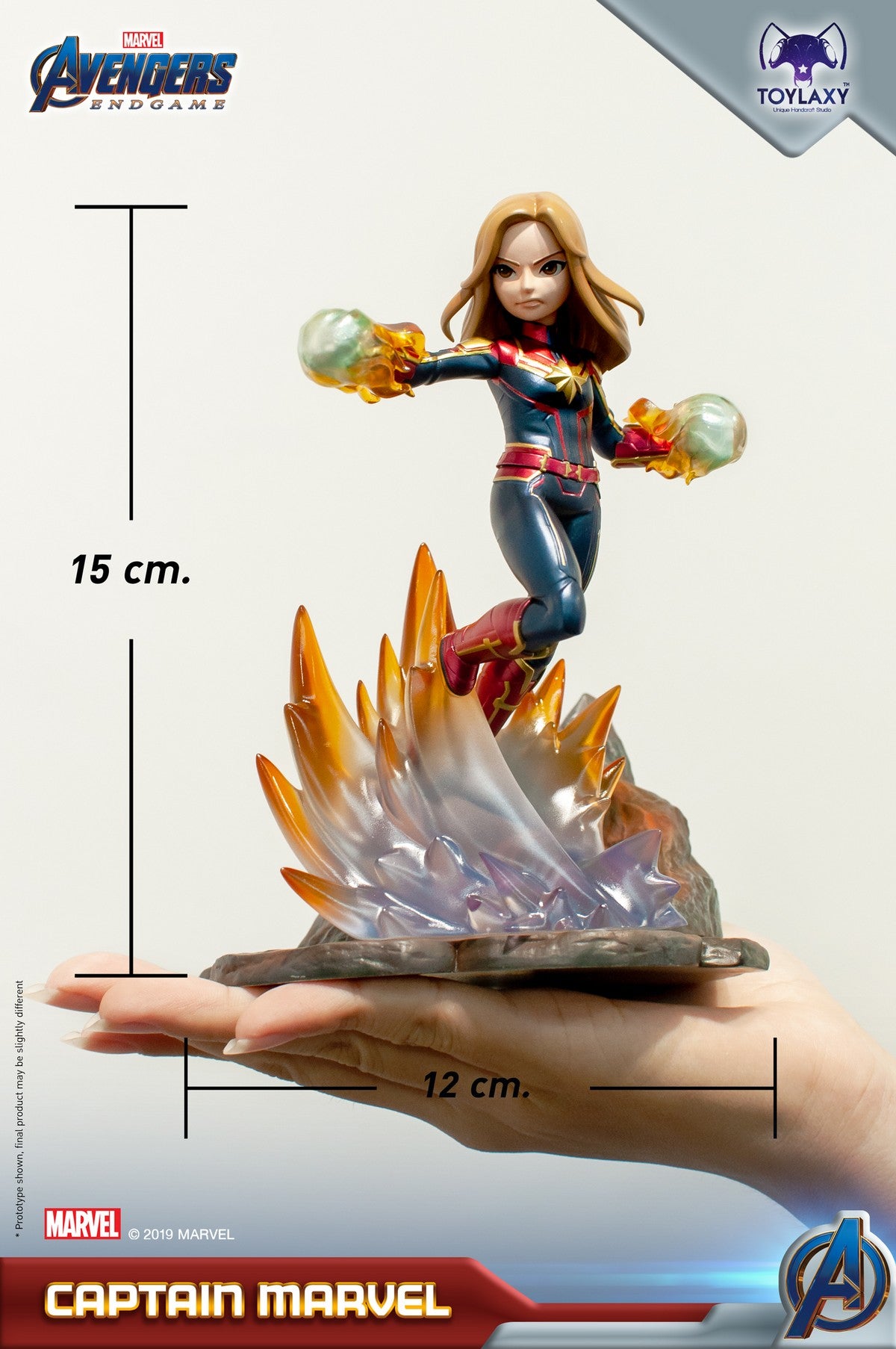 漫威復仇者聯盟：Marvel隊長正版模型手辦人偶玩具 Marvel's Avengers: Endgame Premium PVC Captain Marvel official figure toy wave 2  size