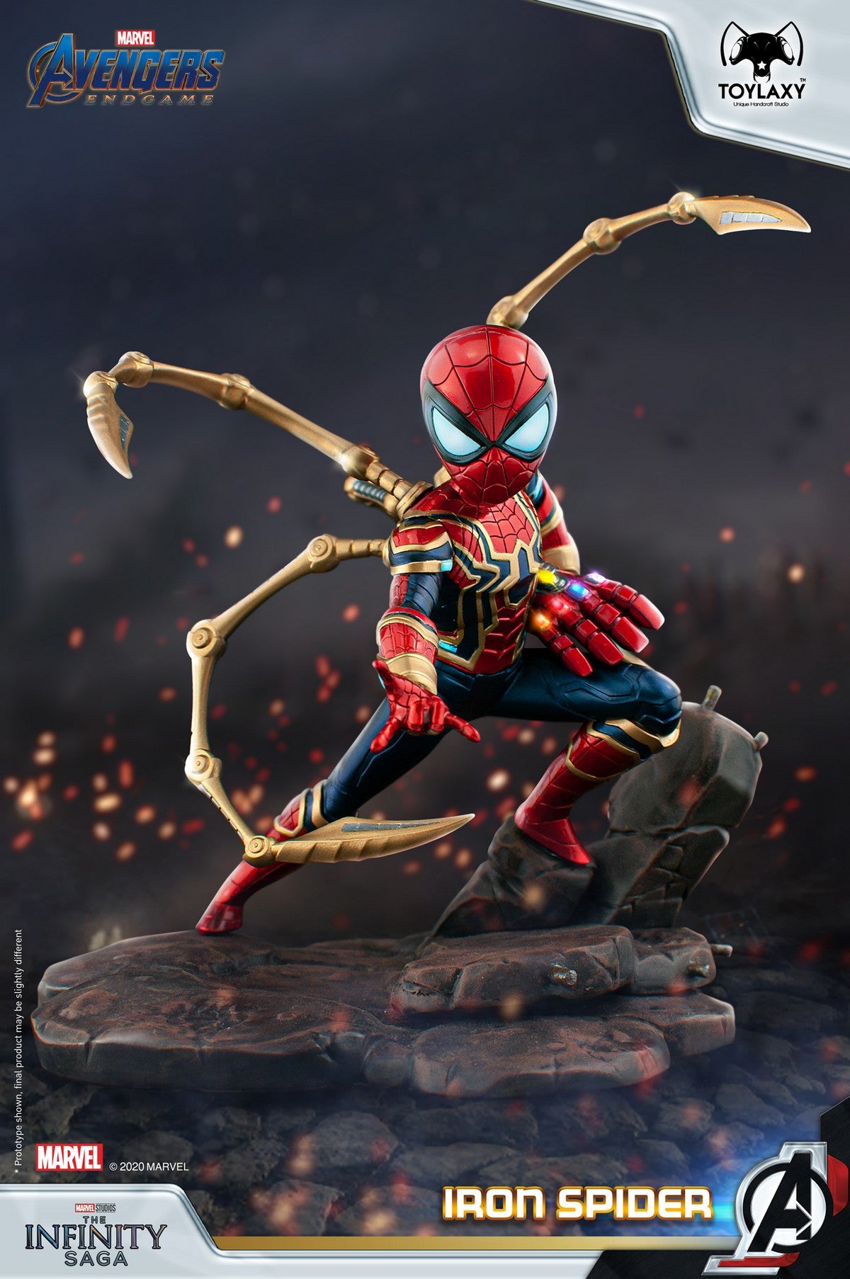 漫威復仇者聯盟：蜘蛛俠--鐵甲蜘蛛特別版正版模型手辦人偶玩具終局之戰版 Marvel's Avengers: Iron Spider Spider Man Official Figure Toy power in endgame long