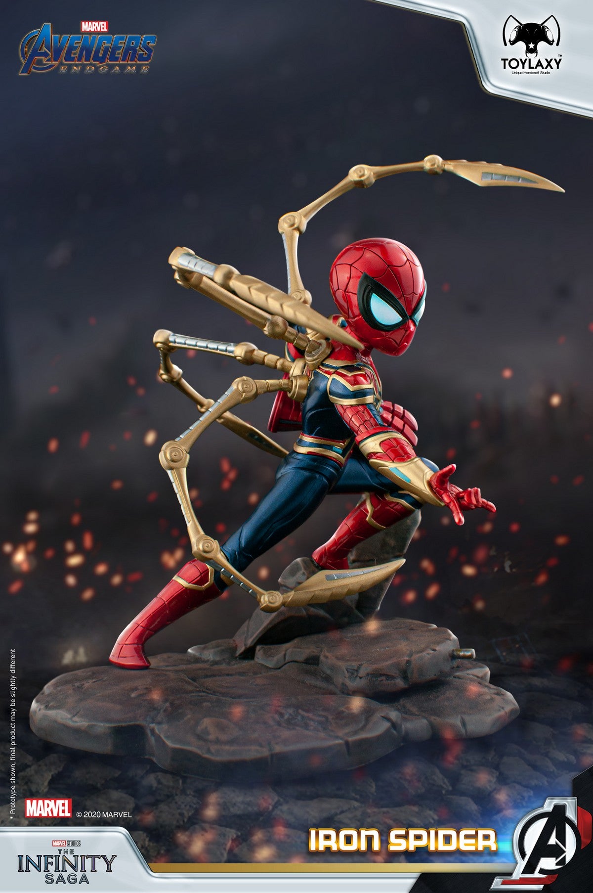 漫威復仇者聯盟：蜘蛛俠--鐵甲蜘蛛特別版正版模型手辦人偶玩具終局之戰版 Marvel's Avengers: Iron Spider Spider Man Official Figure Toy power in endgame side