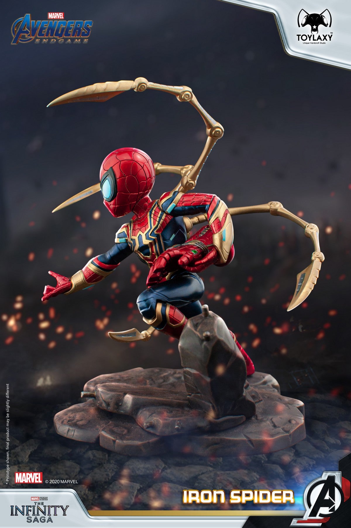 漫威復仇者聯盟：蜘蛛俠--鐵甲蜘蛛特別版正版模型手辦人偶玩具終局之戰版 Marvel's Avengers: Iron Spider Spider Man Official Figure Toy power in endgame left