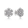 Pandora Snowflake Silver Stud Earrings with Clear Cubic Zirconia #290589CZ