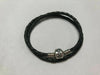 Pandora moments double black leather bracelet #590705cbk-d1, 35cm