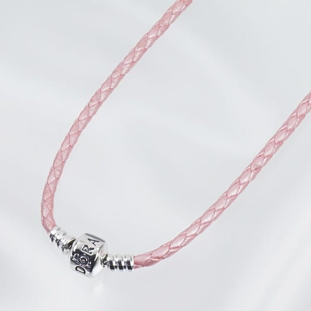 Pandora 590705CMP D1 35cm Moments Double Pink Leather Bracelet women jewellery