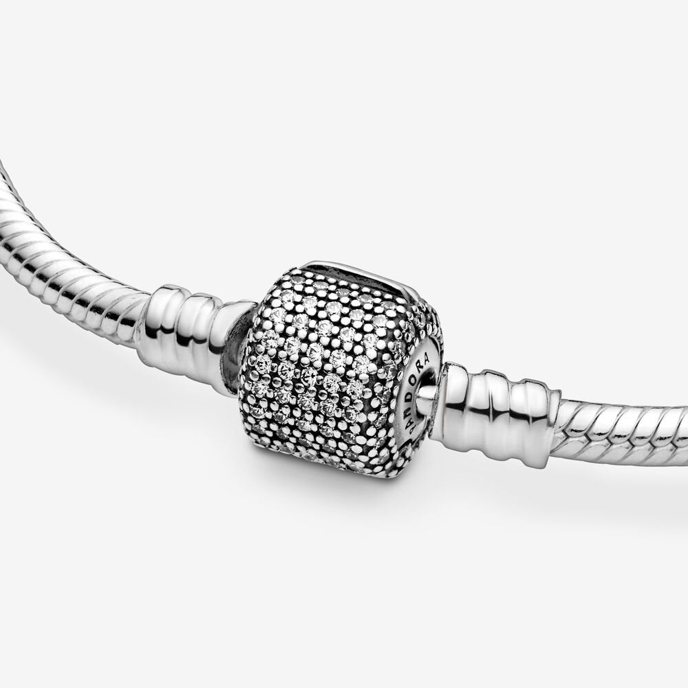 Pandora Silver Bracelet with Clear Cubic Zirconia #590723CZ-16