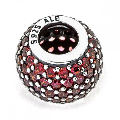 Pandora red pavé Ball Charm #791051CZR