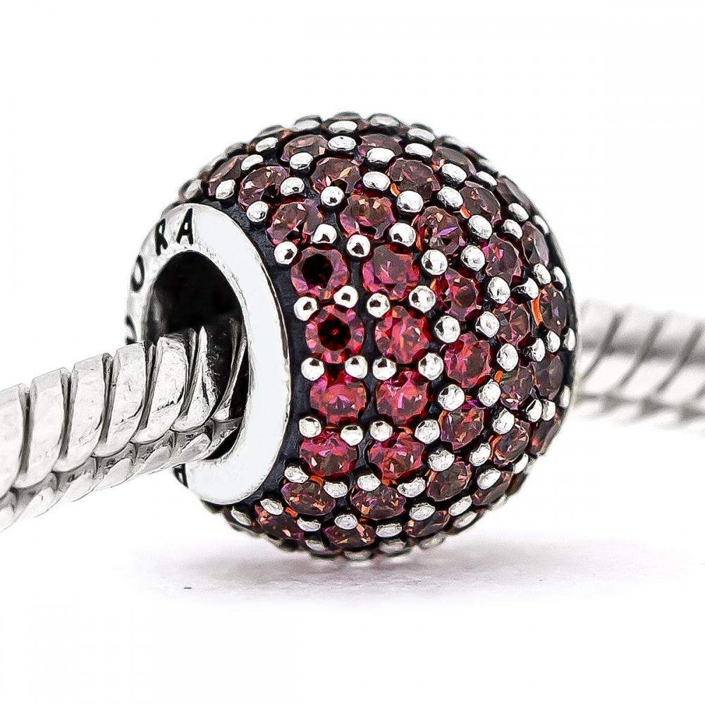 Pandora Red Pavé Ball Charm #791051CZR