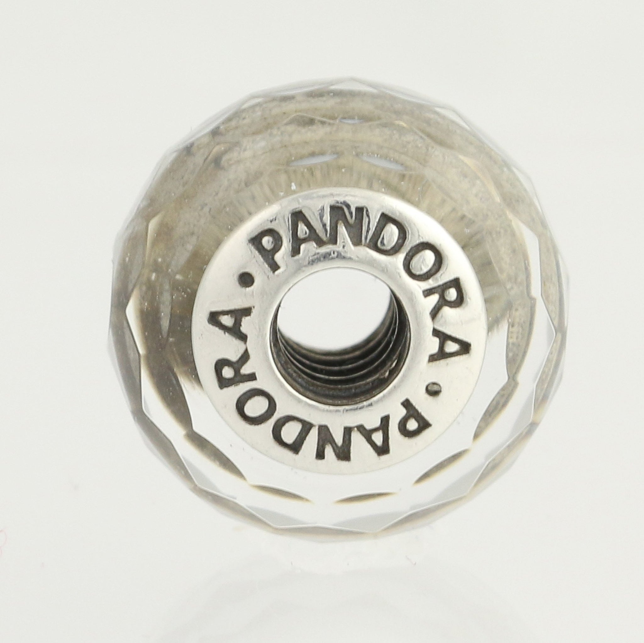 Pandora White Faceted Murano Charm #791070