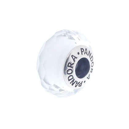 Pandora White Faceted Murano Charm #791070