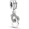 Pandora Interlocking Heart Pendant Charm #791242CZ