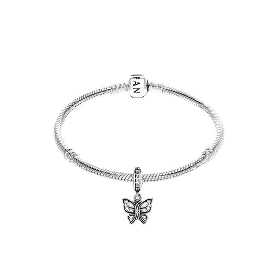 Pandora Vintage butterfly pendant charm #791255CZ