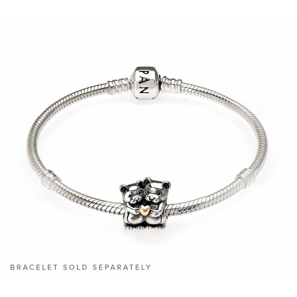 Pandora Bear Hug Charm #791395 with bracelet